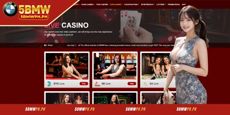 Live Casino ng 5BMW – Ang Pinakamahusay na Real-Time Gaming 2025