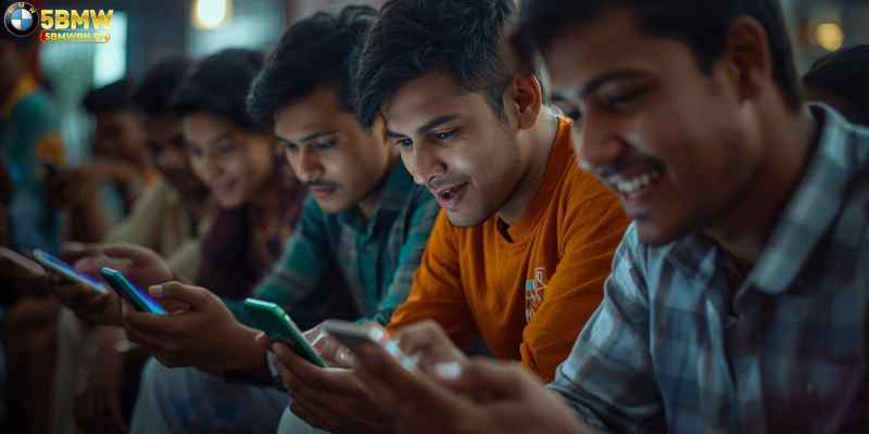  This image illustrates how users in Bangladesh enjoy gaming through a mobile casino using their smartphones.